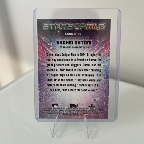 2024 Topps Chrome Shohei Ohtani Stars of MLB - CSMLB-55 - Picture 2 of 2